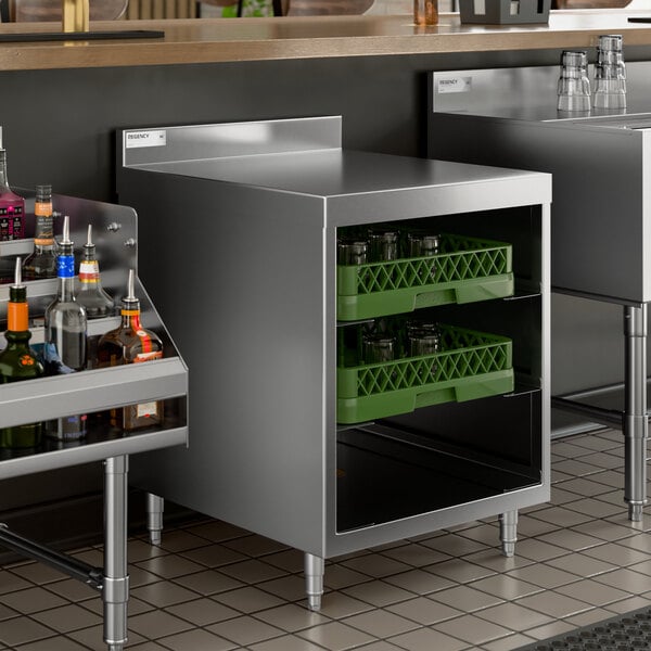 Regency GRSU2324 Stainless Steel Flat Top Glass Rack Storage Unit - 23" x 24"