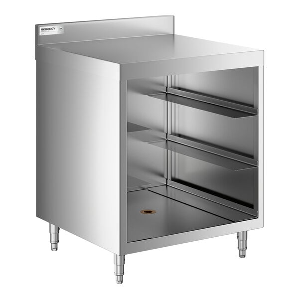 Regency Stainless Steel Flat Top Glass Rack Storage Unit - 23" x 24"