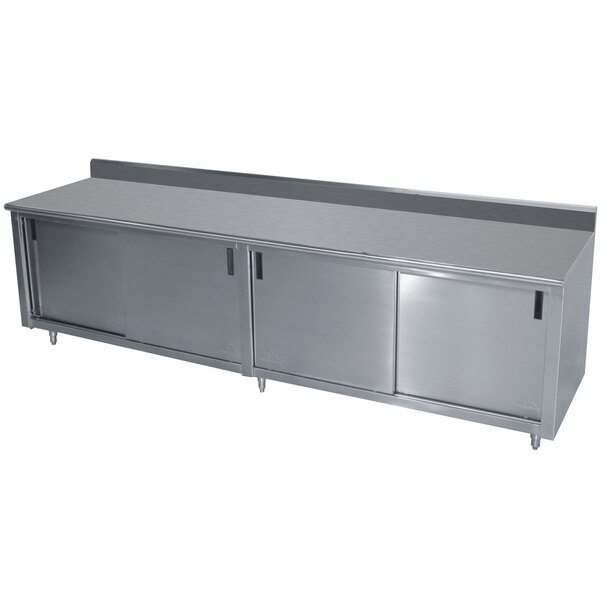 a stainless steel kitchen island