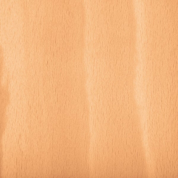 A close up of a Lancaster Table & Seating natural wood seat with scratches.