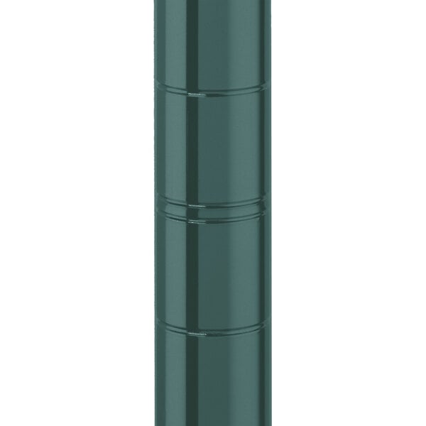 A Metroseal 3 wire shelving unit with a green and white label.