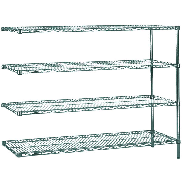 A Metro Super Erecta Metroseal 3 wire shelving add-on unit with three shelves.