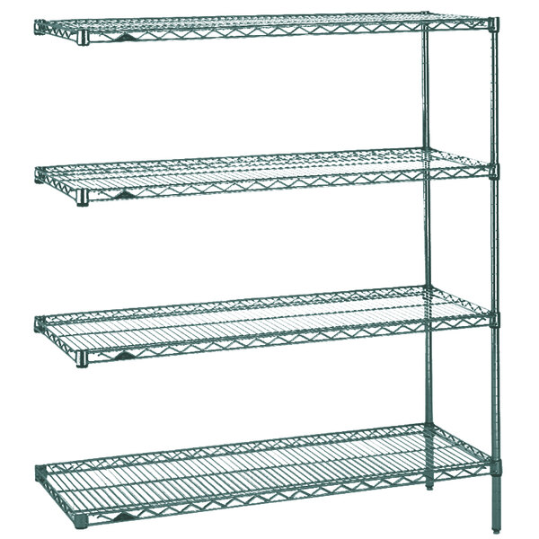 A Metroseal 3 wire shelving add-on unit with three shelves.