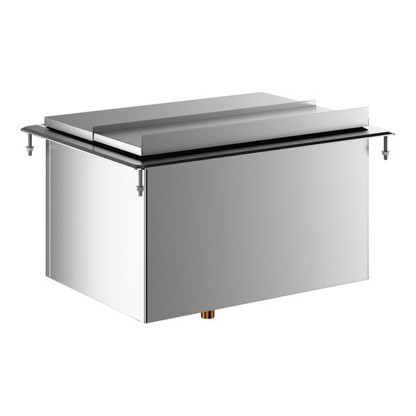 Regency 18" x 24" Stainless Steel Drop-In Ice Bin with Sliding Lid - 50 lb.