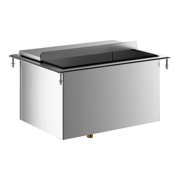 Regency 18" x 24" Stainless Steel Drop-In Ice Bin with Sliding Lid - 50 lb.