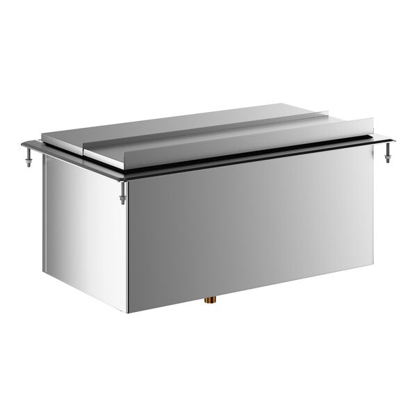Regency 18" x 30" Stainless Steel Drop-In Ice Bin with Sliding Lid - 65 lb.