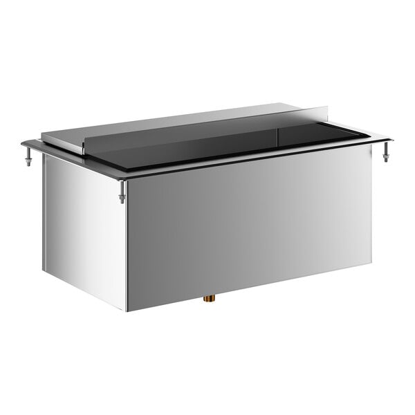 Regency 18" x 30" Stainless Steel Drop-In Ice Bin with Sliding Lid - 65 lb.
