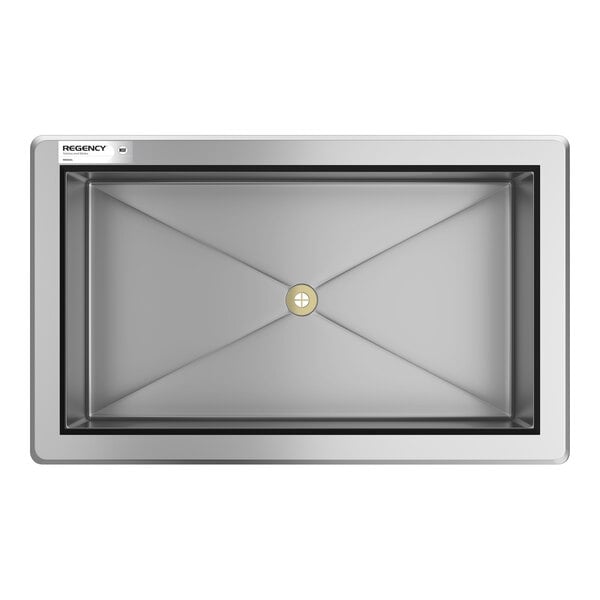 Regency 18" x 30" Stainless Steel Drop-In Ice Bin with Sliding Lid - 65 lb.