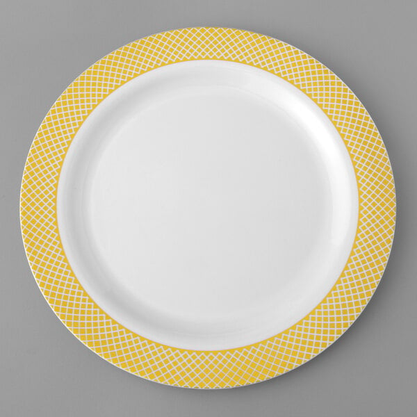 Gold and hotsell white plastic plates