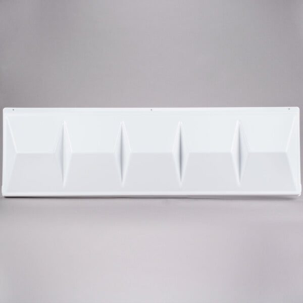A white rectangular Hoshizaki baffle with six holes.