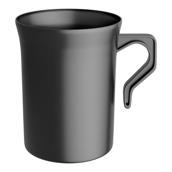 Visions 8 oz. Black Plastic Coffee Mug - 192/Case