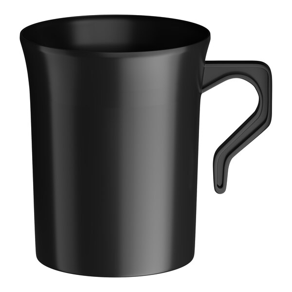 Visions 8 oz. Black Plastic Coffee Mug - 192/Case