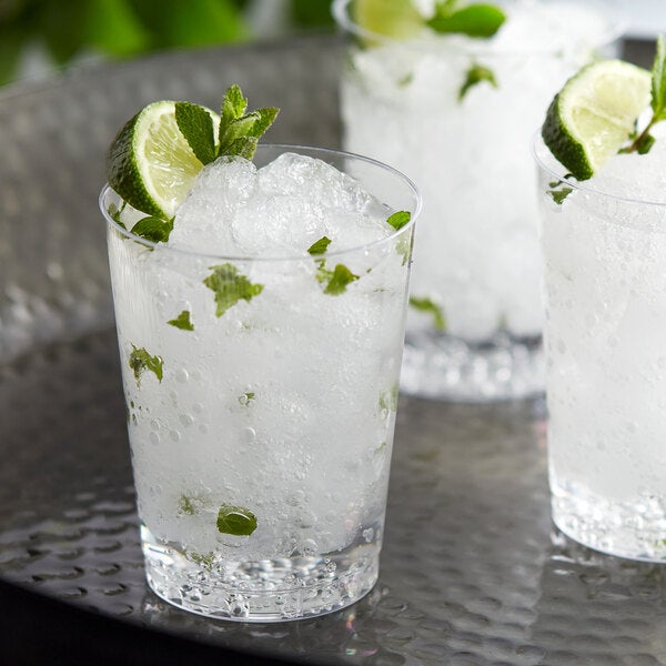 Choice 10 oz. Clear Hard Plastic Tumbler   - 20/Pack