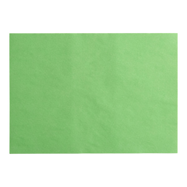 A green 10 inch by 14 inch steak paper sheet.