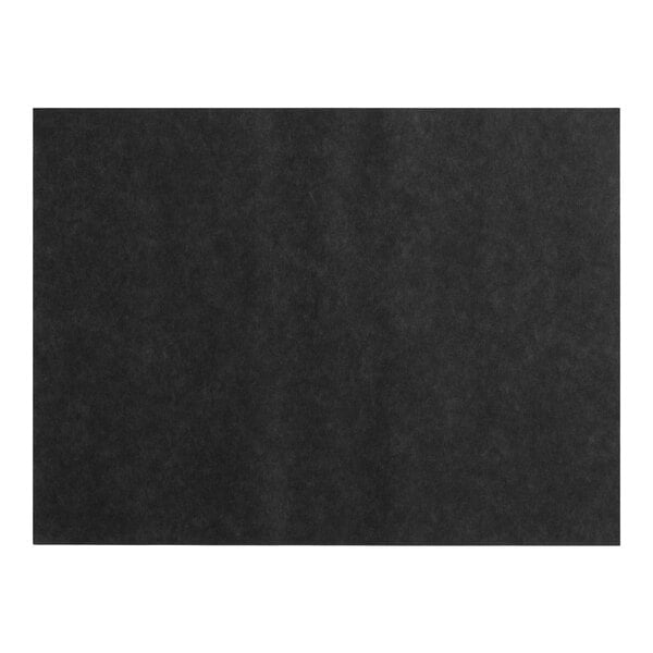 A black 9 x 12 inch steak paper sheet.