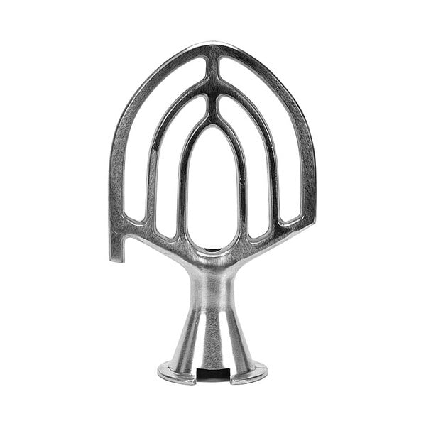 A close-up of a Globe aluminum flat beater.