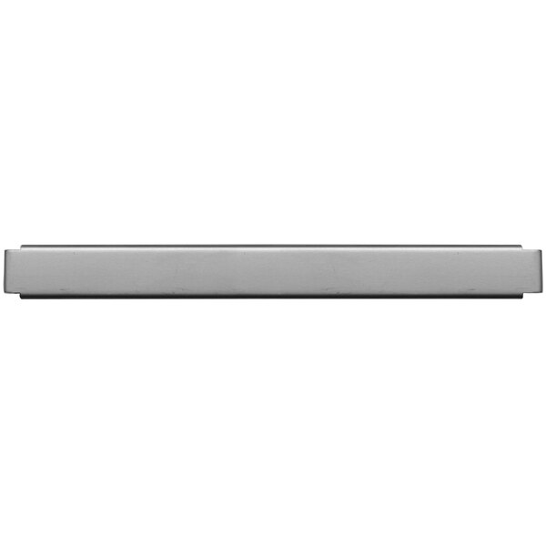 A silver metal Turbo Air divider bar with black borders on a white background.