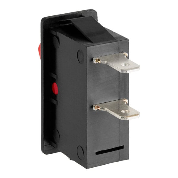A black rectangular Turbo Air On/Off rocker switch with metal corners and red button.