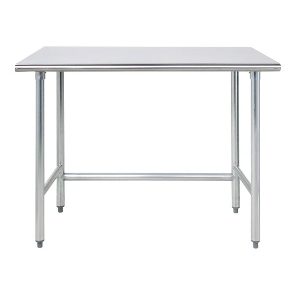 Advance Tabco TAG-244 24" x 48" 16 Gauge Open Base Stainless Steel Commercial Work Table