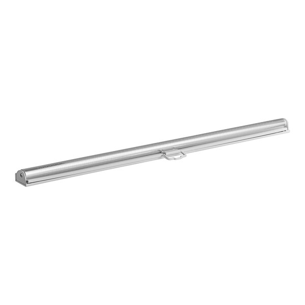A long silver Turbo Air night cover tube with a handle.