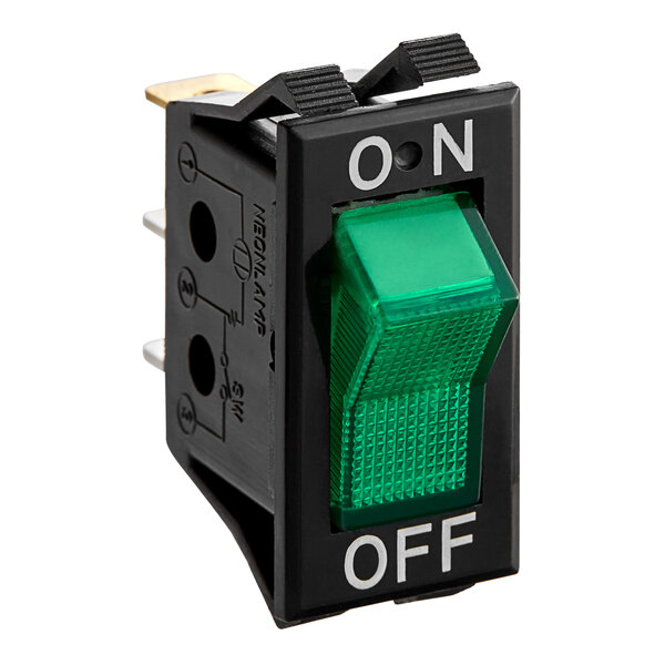 Turbo Air ZK75-00001A Green On/Off Rocker Switch