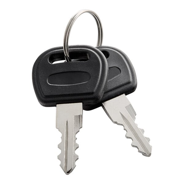 A pair of Turbo Air keys on a key ring.