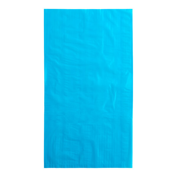 A blue heavy duty plastic ice bag.