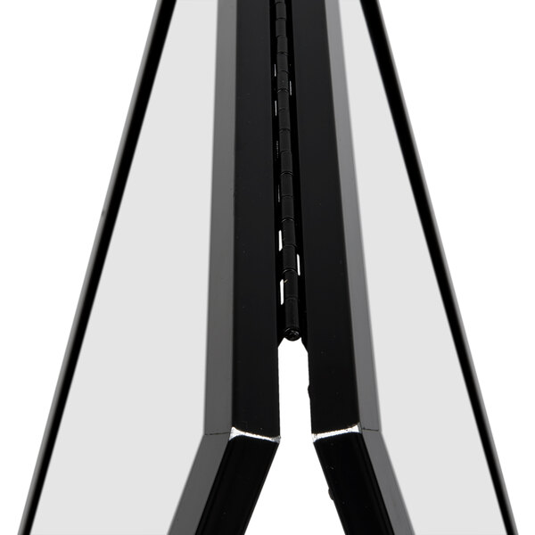 A black rectangular A-Frame sign with white marker board panels.