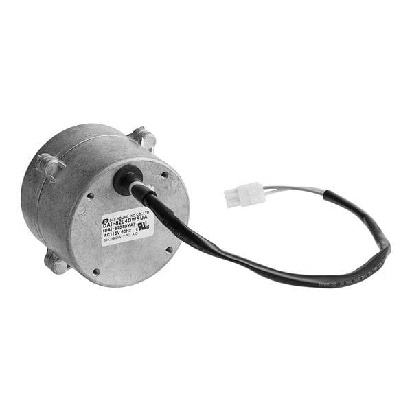 A Turbo Air condenser fan motor with a wire harness.