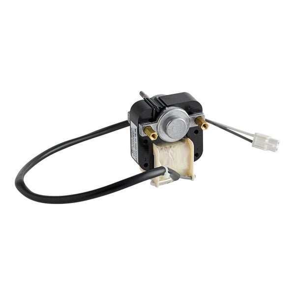 A Turbo Air condenser fan motor with wires attached.