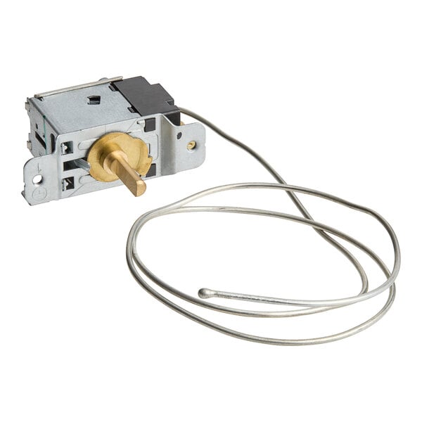 A Turbo Air GNA-242L-4 thermostat with a wire attached.