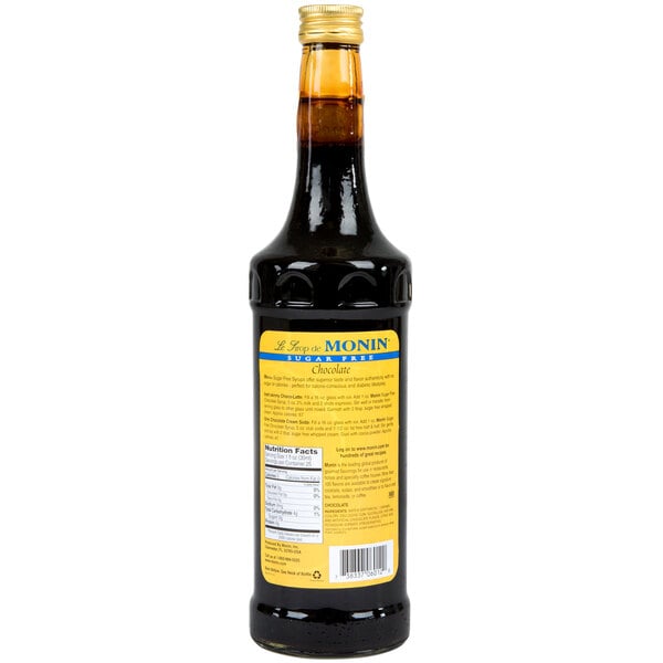 Monin 750 mL Sugar Free Chocolate Flavoring Syrup