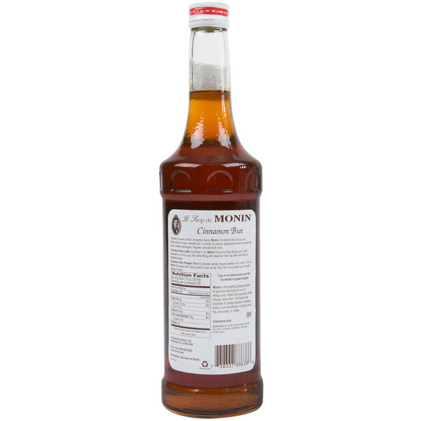 Monin 750 mL Premium Cinnamon Bun Flavoring Syrup