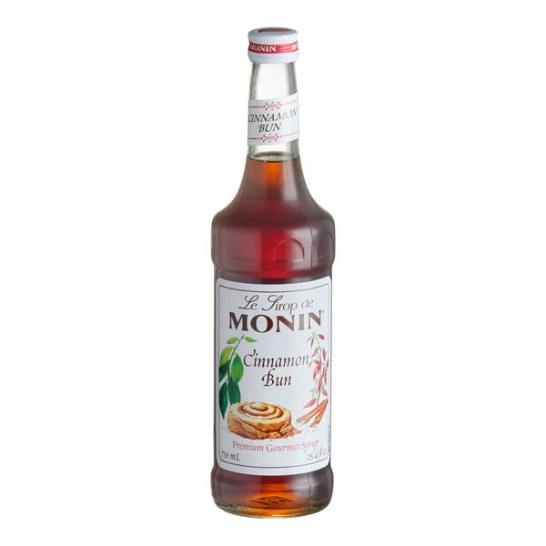 Monin Premium Cinnamon Bun Flavoring Syrup 750 mL
