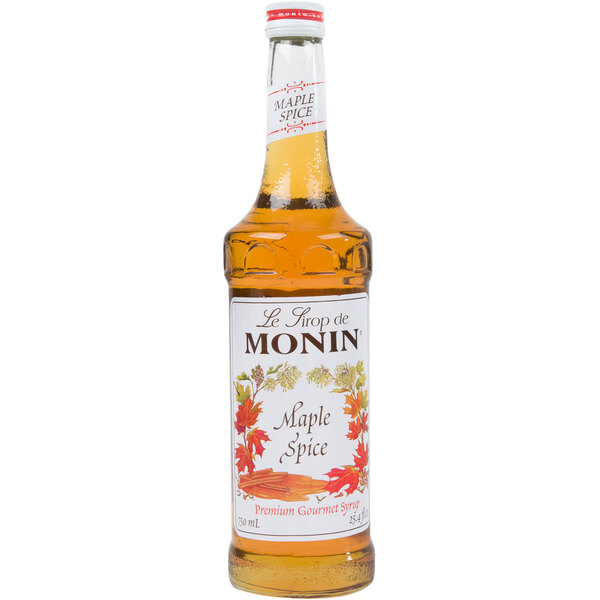 Monin 750 mL Premium Maple Spice Flavoring Syrup