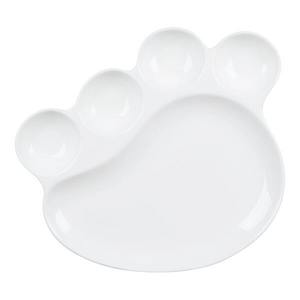 American Metalcraft Prestige 5-Compartment Porcelain Plate