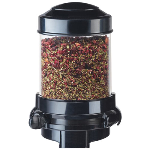 CalMil 3533113 Black Wall Mount 1.5 Liter Tea Leaf and Topping