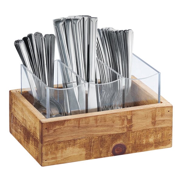 Cal-Mil 3408-99 Madera 3-Compartment Flatware Organizer