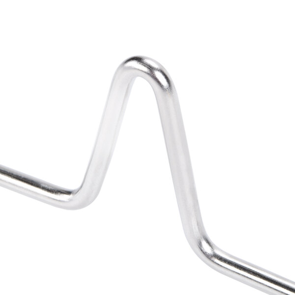 A silver stainless steel Cal-Mil mini taco holder with 2 compartments.