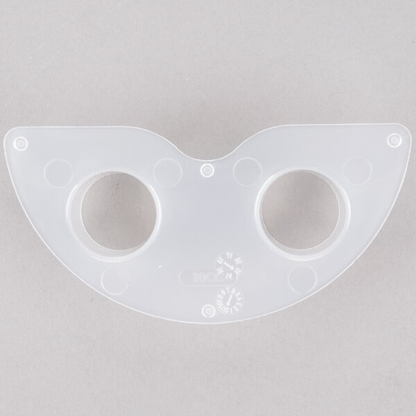 A white plastic container with two holes.