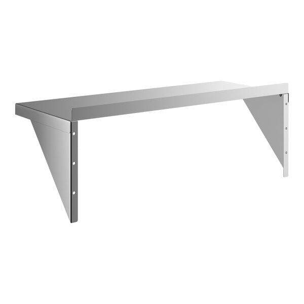 Regency SW1536-3-18-V 18 Gauge Stainless Steel 15" x 36" Solid Wall Shelf