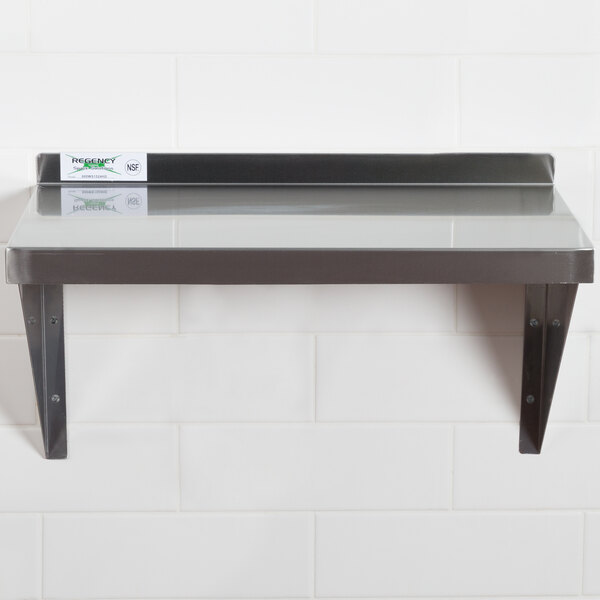 Regency 16 Gauge Stainless Steel 15 X 24 Heavy Duty Solid Wall Shelf