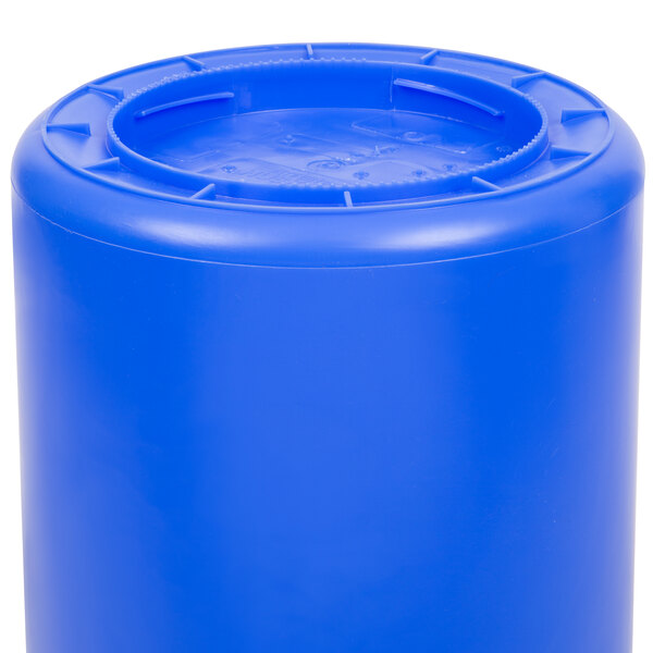 A Continental blue plastic cylinder with a lid.