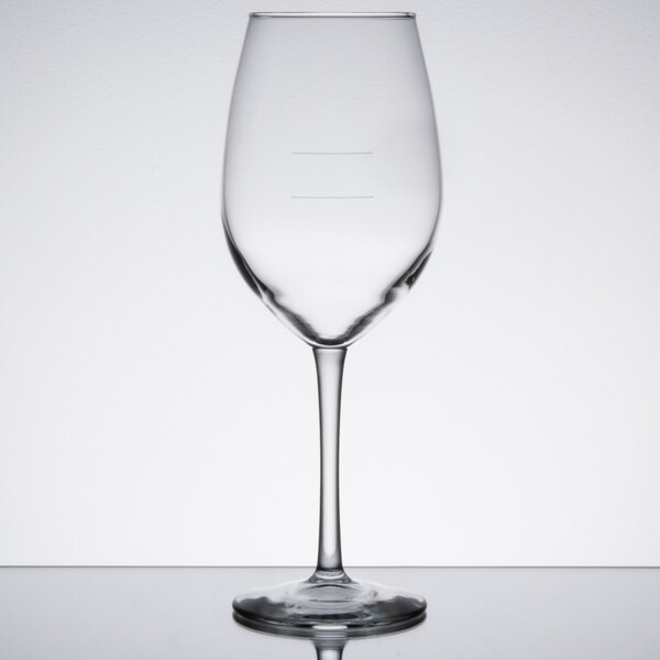 Libbey 75531178N Vina 17 oz. Tall Wine Glass with Pour Lines 12/Case
