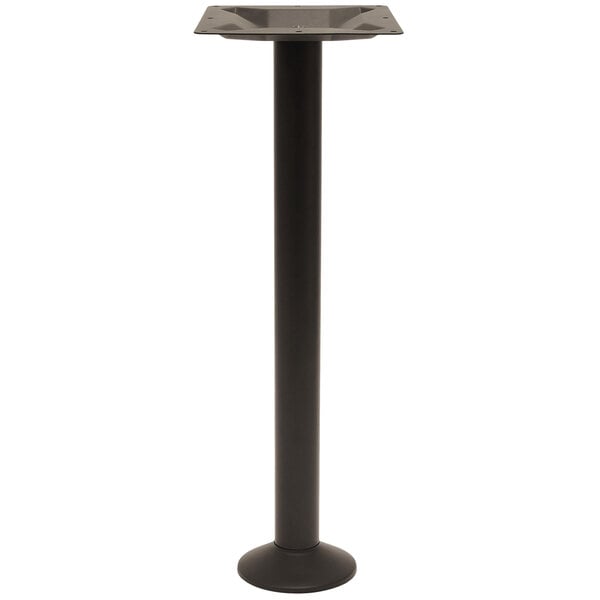 A black metal BFM Seating Alpha bolt-down table base pole.