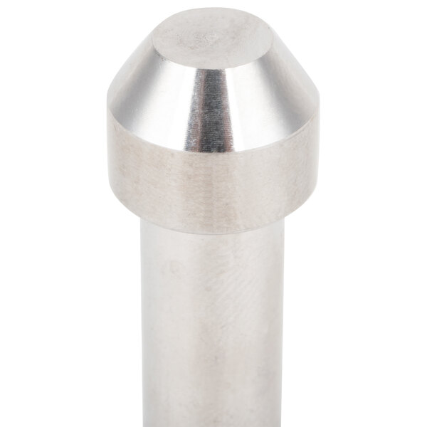 A close-up of a metal lock pin with a round end.