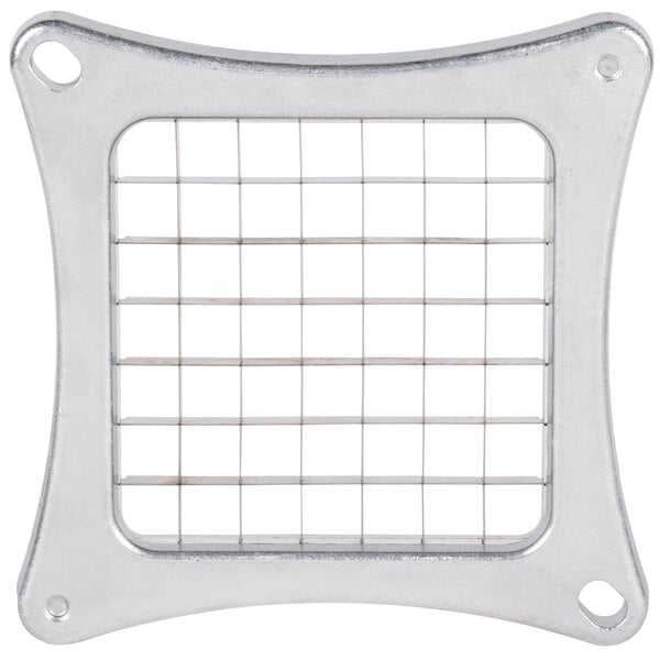 A Garde XL metal dicer blade with a grid of square holes.