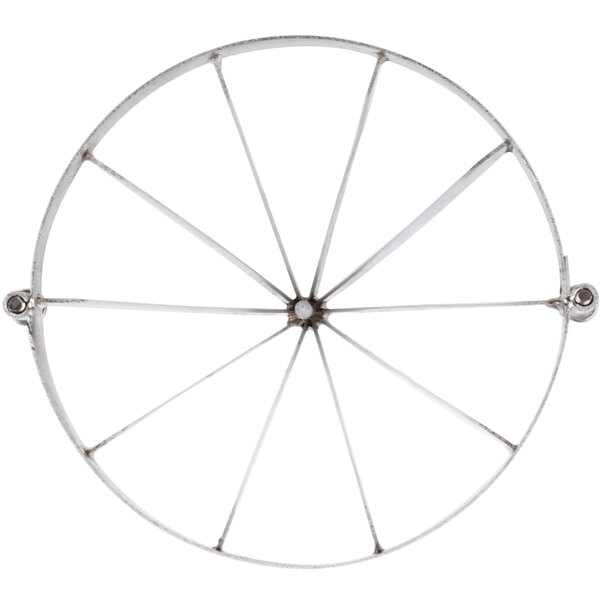 A white metal Garde blade assembly with spokes.