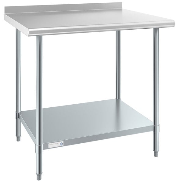 Steelton Wood Top Work Cart with Stainless Steel Base and Undershelves -  32 x 20 x 35