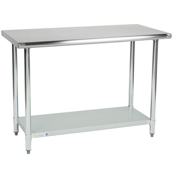 Steelton 24 X 48 18 Gauge 430 Stainless Steel Work Table With Undershelf